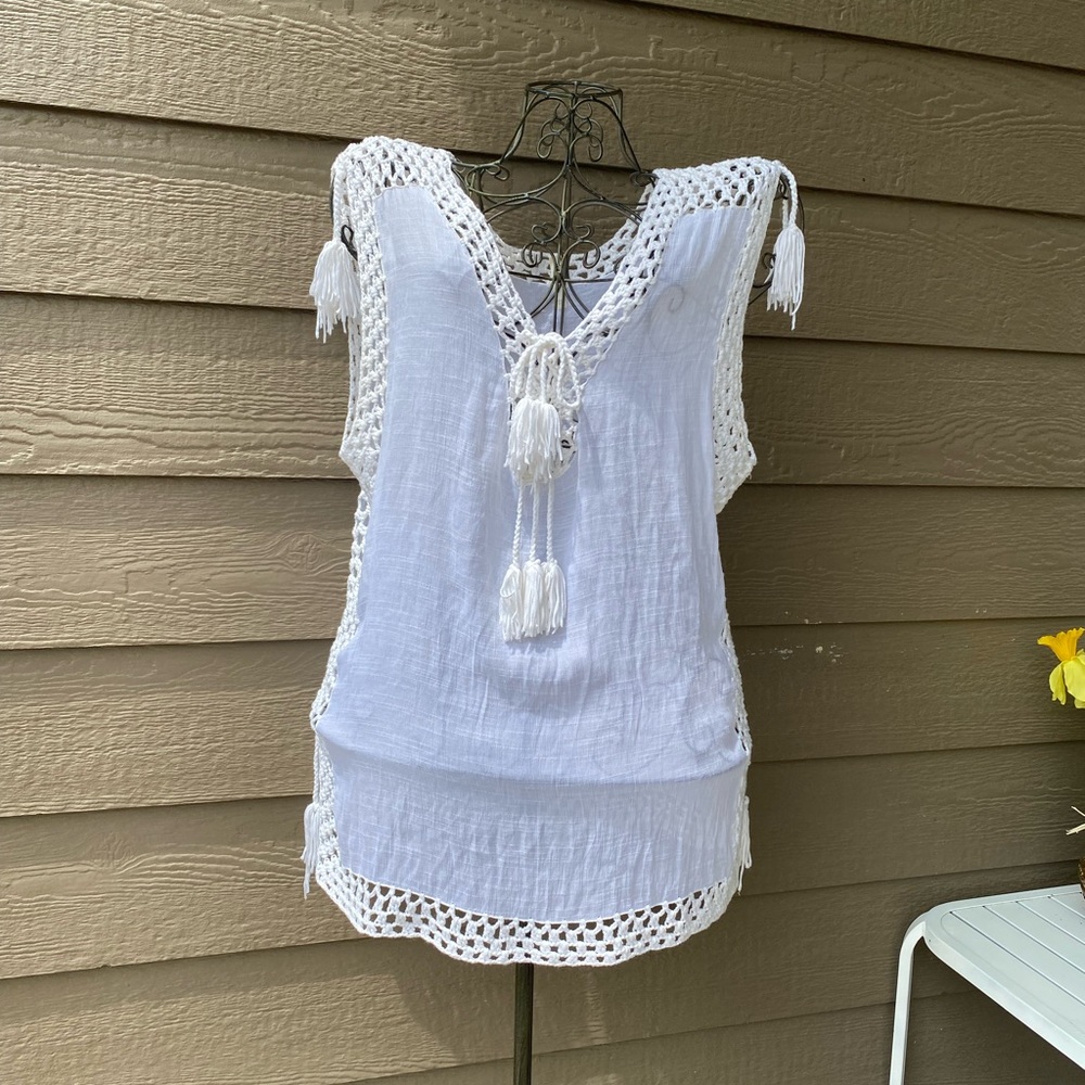 Indian Boutique Cover-Up White One Size